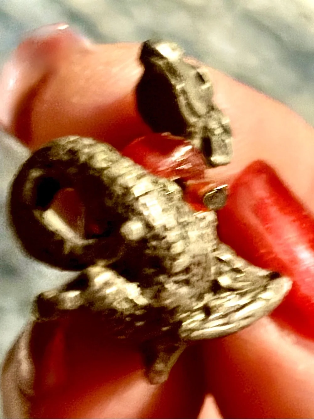 Pewter-Style Dragon Terrarium Accent Small Pendant